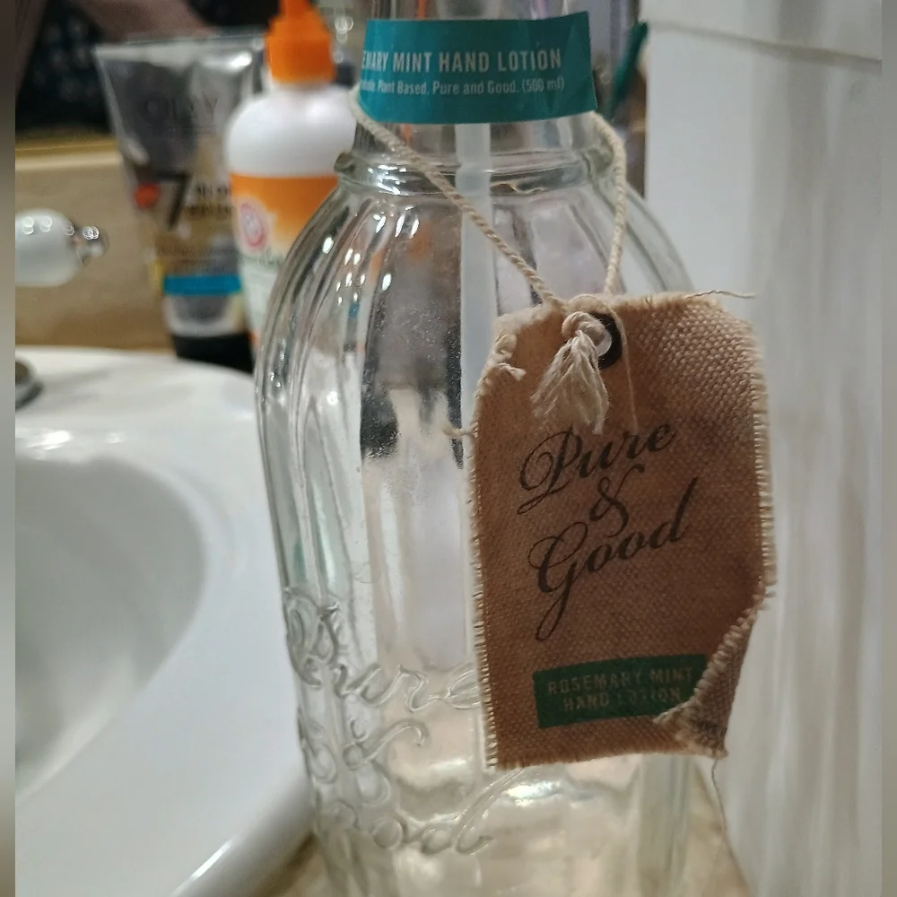 Pure & Good Glass Hand Lotion or Soap Dispenser